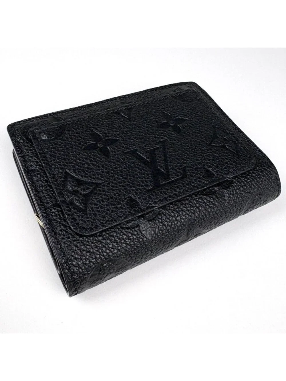 Louis Vuitton Portefeuille Clair Bifold Wallet Monogram Empreinte Noir